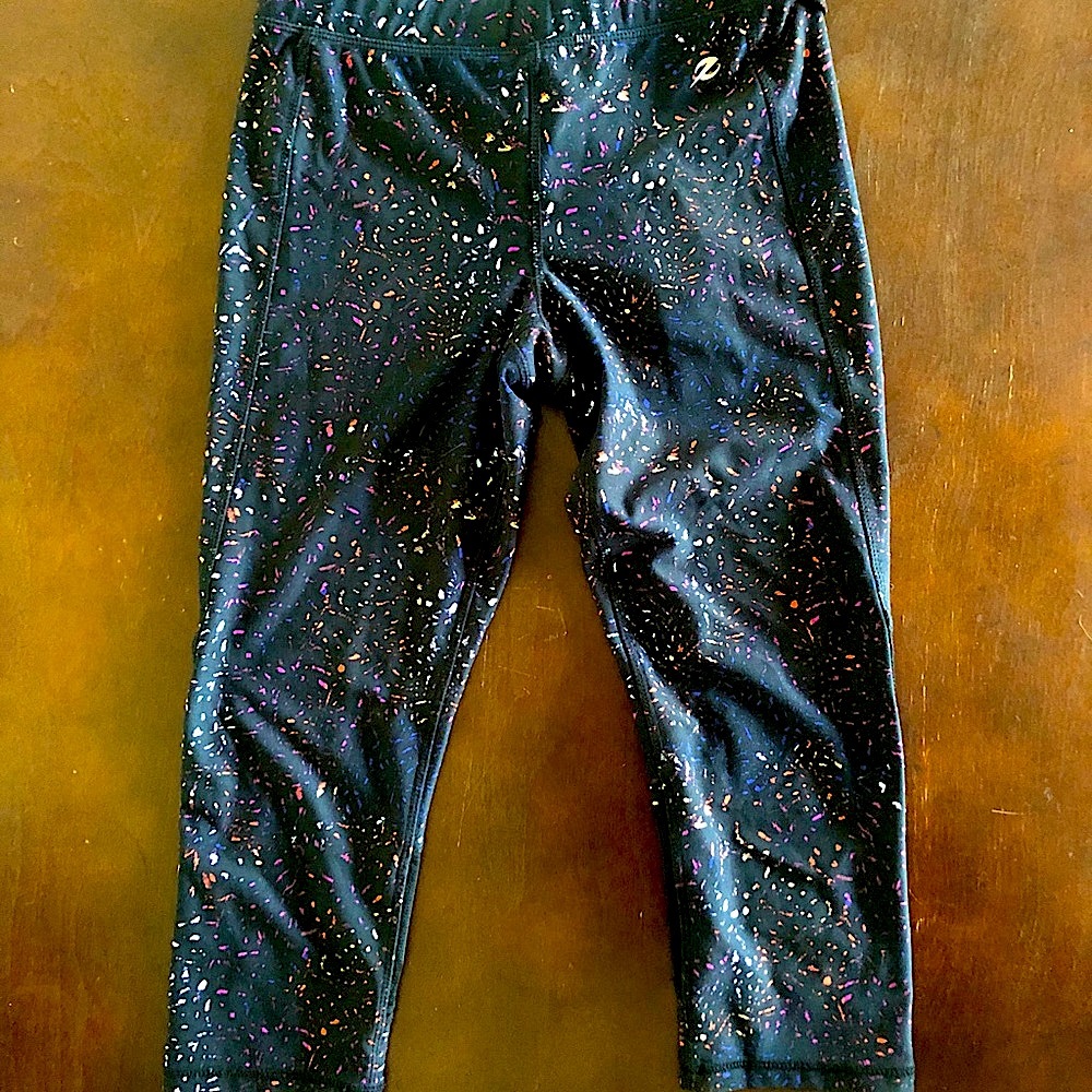 Black leggings with draw strings